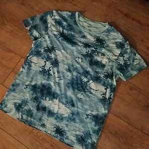 JC Crew Mens Blue slim washed T-Shirt size Large